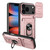 iPhone 18 Pro Sliding Camshield TPU+PC Phone Case with Card Slot - Rose Gold