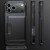 iPhone 18 Pro Sliding Card Slot PC Hybrid TPU Phone Case - Black