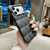 iPhone 18 Pro Solid Color Cloud Square TPU Phone Case - Black