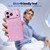 iPhone 18 Pro Sparkling Diamond Glitter Airbag Phone Case - Pink