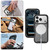 iPhone 18 Pro Starry Sky Matte Magnetic TPU Hybrid PC Phone Case - Black