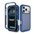 iPhone 18 Pro Starry Sky Matte Two-Tone Shockproof TPU Hybrid PC Phone Case - Blue