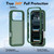 iPhone 18 Pro Starry Sky Matte Two-Tone Shockproof TPU Hybrid PC Phone Case - Green