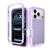 iPhone 18 Pro Starry Sky Matte Two-Tone Shockproof TPU Hybrid PC Phone Case - Purple