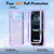 iPhone 18 Pro Starry Sky Matte Two-Tone Shockproof TPU Hybrid PC Phone Case - Purple