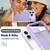 iPhone 18 Pro Starry Sky Matte Two-Tone Shockproof TPU Hybrid PC Phone Case - Purple