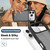 iPhone 18 Pro Starry Sky Matte Two-Tone TPU Hybrid PC Phone Case with Screen Protector - Black