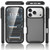 iPhone 18 Pro Starry Sky Matte Two-Tone TPU Hybrid PC Phone Case with Screen Protector - Matte Transparent