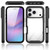 iPhone 18 Pro Starry Sky Solid Color Series PC + TPU Phone Case with PET Film - Black