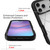 iPhone 18 Pro Starry Sky Solid Color Shockproof TPU Clear PC Phone Case - Black