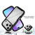iPhone 18 Pro Starry Sky Solid Color Shockproof TPU Clear PC Phone Case - Purple