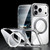 iPhone 18 Pro SULADA 360 Degree Rotation Magnetic Holder Clear PC Phone Case - Transparent