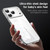 iPhone 18 Pro SULADA Crystal-Coated Clear Magnetic PC Hybrid TPU Phone Case - Transparent