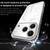iPhone 18 Pro SULADA Crystal-Coated Clear Magnetic PC Hybrid TPU Phone Case - Transparent