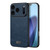 iPhone 18 Pro SULADA Shockproof TPU Hybrid Handmade Leather Precise Hole Phone Case - Blue