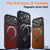 iPhone 18 Pro SULADA Top Grain Leather MagSafe Magnetic Holder Phone Case - Brown