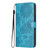 iPhone 18 Pro Sunflower Embossed Vegan Leather Phone Case with Small Black Rope - Blue