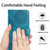iPhone 18 Pro Sunflower Embossed Vegan Leather Phone Case with Small Black Rope - Blue