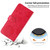 iPhone 18 Pro Sunflower Embossed Vegan Leather Phone Case with Small Black Rope - Red