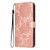 iPhone 18 Pro Sunflower Embossed Vegan Leather Phone Case with Small Black Rope - Rose Gold
