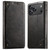 iPhone 18 Pro Suteni Baroque Calf Texture Buckle Wallet Leather Phone Case - Black
