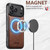 iPhone 18 Pro Suteni G5 Cowhide Leather MagSafe Magnetic Phone Case - Brown
