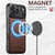 iPhone 18 Pro Suteni G5 Litchi Leather Magnetic MagSafe Phone Case - Brown