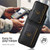 iPhone 18 Pro Suteni H02 Leather Wallet Stand Back Phone Case - Black