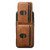 iPhone 18 Pro Suteni H03 Oil Wax Leather Wallet Stand Back Phone Case - Brown
