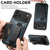 iPhone 18 Pro Suteni H13 Card Wallet Wrist Strap Holder PU Phone Case - Blue