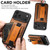 iPhone 18 Pro Suteni H13 Card Wallet Wrist Strap Holder PU Phone Case - Brown
