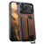 iPhone 18 Pro Suteni H13 Litchi Leather Wrist Strap Wallet Back Phone Case - Brown