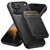 iPhone 18 Pro Suteni H15 MagSafe Oil Eax Leather Detachable Wallet Back Phone Case - Black