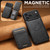 iPhone 18 Pro Suteni H15 MagSafe Oil Eax Leather Detachable Wallet Back Phone Case - Black