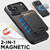 iPhone 18 Pro Suteni H16 Litchi Texture Leather Detachable Wallet Back Phone Case - Black