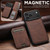 iPhone 18 Pro Suteni H16 Litchi Texture Leather Detachable Wallet Back Phone Case - Brown