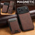 iPhone 18 Pro Suteni H17 Litchi Texture Leather MagSafe Detachable Wallet Phone Case - Brown