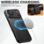 iPhone 18 Pro Suteni H17 Oil Eax Leather MagSafe Detachable Wallet Phone Case - Black
