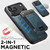 iPhone 18 Pro Suteni H17 Oil Eax Leather MagSafe Detachable Wallet Phone Case - Blue