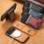iPhone 18 Pro Suteni H17 Oil Eax Leather MagSafe Detachable Wallet Phone Case - Blue