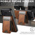 iPhone 18 Pro Suteni H17 Oil Eax Leather MagSafe Detachable Wallet Phone Case - Brown