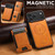 iPhone 18 Pro Suteni H17 Oil Eax Leather MagSafe Detachable Wallet Phone Case - Khaki