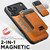 iPhone 18 Pro Suteni H17 Oil Eax Leather MagSafe Detachable Wallet Phone Case - Khaki