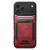 iPhone 18 Pro Suteni H17 Oil Eax Leather MagSafe Detachable Wallet Phone Case - Red