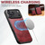 iPhone 18 Pro Suteni H17 Oil Eax Leather MagSafe Detachable Wallet Phone Case - Red