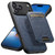 iPhone 18 Pro Suteni H18 Cross Grain MagSafe Wallet Leather Phone Case - Blue