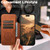 iPhone 18 Pro Suteni J06 Retro Matte Litchi Texture Leather MagSafe Phone Case - Khaki