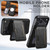 iPhone 18 Pro Suteni M3 Card Bag MagSafe Cowhide Texture Leather Phone Case - Black