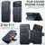 iPhone 18 Pro Suteni Q05 2-in-1 Multi-function Detachable Wallet MagSafe Phone Case - Blue
