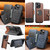 iPhone 18 Pro Suteni Q06S1 3-in-1 Splicing Detachable Wallet MagSafe Leather Phone Case - Black